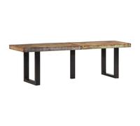 vidaXL Banc 160 cm Bois de récupération Massif et Acier, siège de Banc, canapé de Banc, Banc d'entrée, Chaise de Banc, Banc d'intérieur