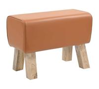 vidaXL Banc 60 x 30 x 45 cm Cuir véritable Marron