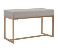 Banc 80 Cm Gris Velours Gris
