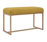 Banc coffre vidaXL Banc 80 cm Moutarde Velours
