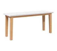 vidaXL Banc 90 cm Blanc Bois Massif Caoutchouc, Chaise de Banc, canapé de Banc, Banc d'entrée, siège de Banc, Banc d'intérieur, Banc de Couloir