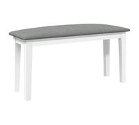 vidaXL Banc 90 cm Blanc Bois Massif Caoutchouc, Chaise de Banc, canapé de Banc, Banc d'entrée, siège de Banc, Banc d'intérieur, Banc de Couloir