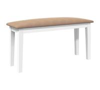 vidaXL Banc 90 cm Blanc Bois Massif Caoutchouc, Chaise de Banc, canapé de Banc, Banc d'entrée, siège de Banc, Banc d'intérieur, Banc de Couloir