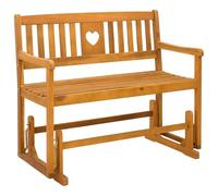 vidaXL Banc coulissant de jardin naturel 110 x 59 x 97 cm, meubles rustiques pour le jardin, siège extérieur, banc en acacia, balancelle, patio, détendez-vous
