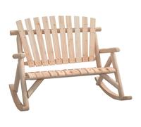 Vidaxl Banc À Bascule Jardin 2 Places 123x96x102 Cm Bois Massif Épicéa