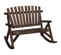 Vidaxl Banc À Bascule Jardin 2 Places 123x96x102 Cm Bois Massif Épicéa