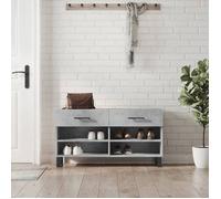 vidaXL Banc à Chaussures, Armoire à Chaussures avec 4 Étagères et Pieds, Meuble à Chaussures avec 2 Tiroirs Salon, Moderne, 829768