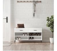 vidaXL Banc à Chaussures, Armoire à Chaussures avec 4 Étagères et Pieds, Meuble à Chaussures avec 2 Tiroirs Salon, Moderne, 829758