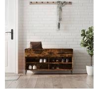Vidaxl Banc À Chaussures Chêne Fumé 102x35x55 Cm Bois D'ingénierie Marron