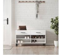 vidaXL Banc à Chaussures, Armoire à Chaussures avec 4 Étagères et Pieds, Meuble à Chaussures avec 2 Tiroirs Salon, Moderne, 829764