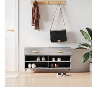 vidaXL Banc à Chaussures, Armoire à Chaussures avec 4 Étagères et Pieds, Meuble à Chaussures avec 2 Tiroirs Salon, Moderne, 829722