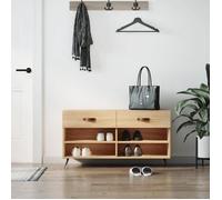 vidaXL Banc à Chaussures, Armoire à Chaussures avec 4 Étagères et Pieds, Meuble à Chaussures avec 2 Tiroirs Salon, Moderne, 829711