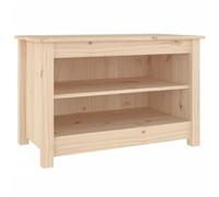 vidaXL Banc à Chaussures Armoire à Chaussures Étagère Rangement Organisateur Meuble d'Entrée Intérieur 70x38x45,5 cm Bois de Pin Massif