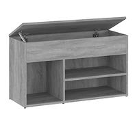 vidaXL Banc à Chaussures Armoire à Chaussures Meuble de Rangement Etagère de Rangement Couloir Sonoma Gris 80x30x45 cm Bois d'Ingénierie