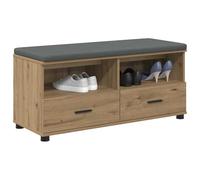 vidaXL Banc à Chaussures avec Coussin Chêne Artisanal 100 x 38 x 46 cm