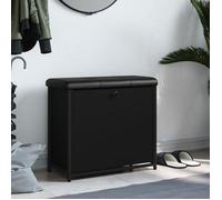 Vidaxl Banc À Chaussures Avec Tiroir Rabattable Noir 62x32x56 Cm Noir
