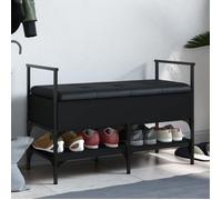 Banc à chaussures noir 85,5x42x57,5 cm bois d ingénierie Noir G