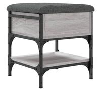vidaXL Banc à chaussures Banquette de rangement moderne avec siège et coussin Sonoma gris 42x42x45