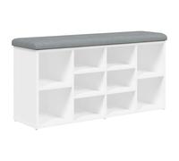 vidaXL Banc à chaussures Blanc 102 × 32 × 50 cm Bois d'ingénierie