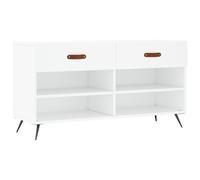 vidaXL Banc à chaussures blanc 102x35x55 cm Bois composite