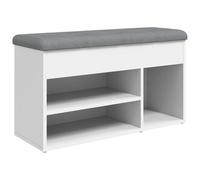 vidaXL Banc à chaussures 835026 – Blanc, bois d'ingénierie 82x32x45,5 cm