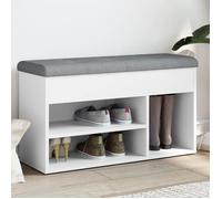 vidaXL Banc à chaussures blanc 82x32x45,5 cm bois d'ingénierie 835026