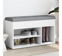 Vidaxl Banc À Chaussures Blanc 82x32x45,5 Cm Bois D'ingénierie Multicolore