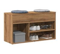 Vidaxl Banc À Chaussures Chêne Artisanal 80x30x45 Cm Bois D'ingénierie Marron
