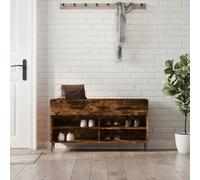 Vidaxl Banc À Chaussures Chêne Fumé 102x35x55 Cm Bois D'ingénierie Marron
