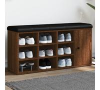 Vidaxl Banc À Chaussures Chêne Marron 102x32x50 Cm Bois D'ingénierie Marron