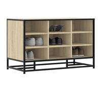 vidaXL Banc à chaussures chêne sonoma bois d'ingénierie et métal, banc, banquette de couloir, siège de couloir, banc de 849230