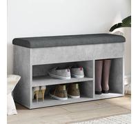 vidaXL Banc à chaussures gris béton 82x32x45,5 cm bois d'ingénierie 835029