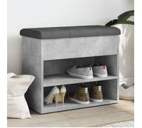 vidaXL Banc à Chaussures, Meuble de Rangement avec Coussin, Banc de Couloir avec Étagère Entrée Salon Intérieur, Moderne, 835099