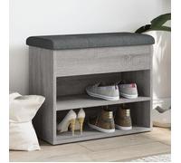 vidaXL Banc à Chaussures, Meuble de Rangement avec Coussin, Banc de Couloir avec Étagère Entrée Salon Intérieur, Moderne, 835101