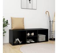 vidaXL Banc à chaussures Noir 105x35x35 cm Aggloméré