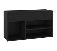 vidaXL Banc à Chaussures Noir 80x30x45 cm Bois d’ingénierie