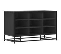 vidaXL Banc à Chaussures Noir 84x40x53,5 cm Bois d'ingénierie et métal, Banc, Banquette de Couloir, siège de Couloir, Banc de Couloir, Banc d'entrée