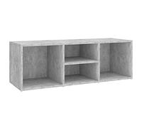 vidaXL Banc à Chaussures Range-Chaussures Banc de Rangement Armoire à Chaussures Banc d'Entrée Couloir Gris Béton 105x35x35 cm Aggloméré