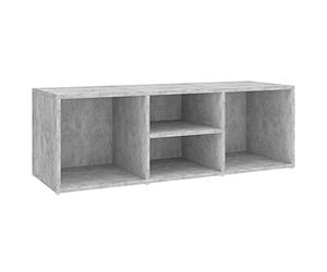 vidaXL Banc à Chaussures Range-Chaussures Banc de Rangement Armoire à Chaussures Banc d'Entrée Couloir Gris Béton 105x35x35 cm Aggloméré