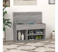 Vidaxl Banc À Chaussures Sonoma Gris 80x30x45 Cm Bois D'ingénierie Marron