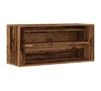 vidaXL Banc à Chaussures Vieux Bois 100x35x45 cm Bois d'ingénierie