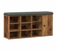 vidaXL Banc à Chaussures Vieux Bois 102x32x50 cm Bois d'ingénierie, Banc, Banc de Rangement, siège de Couloir, Banc de Couloir