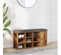 vidaXL Banc à chaussures vieux bois 102x32x50 cm bois d'ingénierie, banc, banc de rangement, siège de couloir 857621