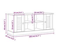 Vidaxl Banc À Chaussures Vigo 106x35x40 Cm Bois Massif De Pin