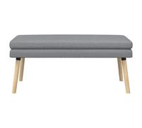 vidaXL Banc à double couche Gris clair 110 x 40 x 47 cm Tissu