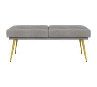vidaXL Banc à double couche Gris clair 120 x 45 x 46 cm Velours