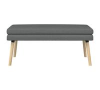 vidaXL Banc à double couche Gris foncé 110 x 40 x 47 cm Tissu