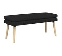 vidaXL Banc à double couche Noir 110 x 40 x 47 cm Tissu 42038447