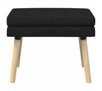 vidaXL Banc à double couche Noir 60 x 40 x 46 cm Tissu