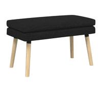 vidaXL Banc à Double Couche Noir 80 x 40 x 47 cm Tissu